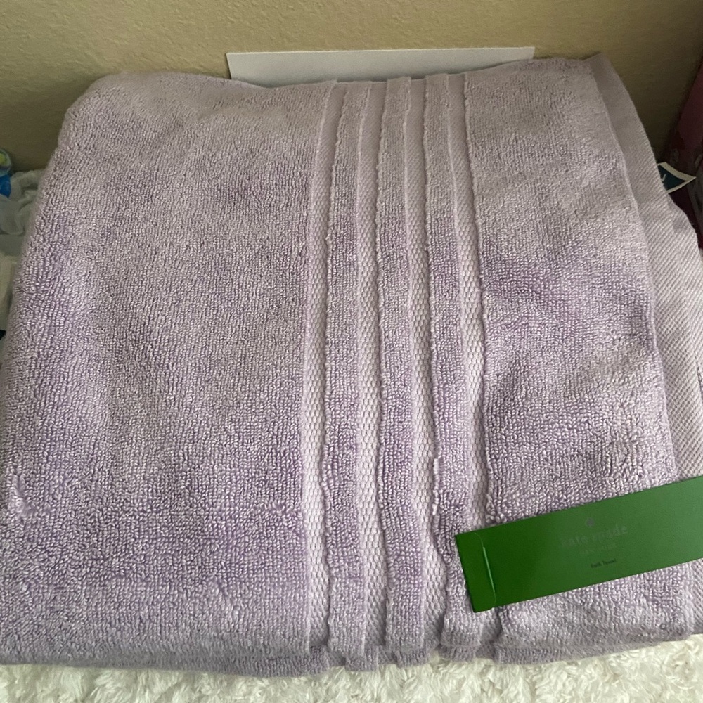 kate spade Lavender Bath Towel NWT